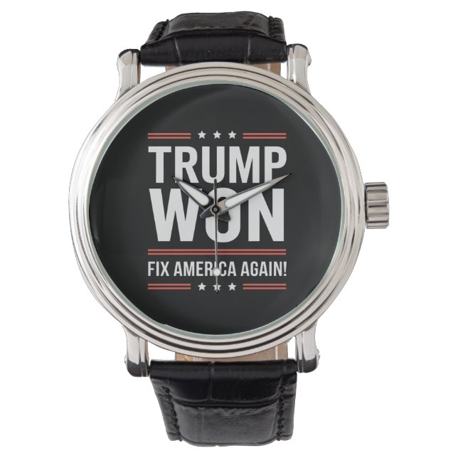 Trump Vann MAGA Trump Vinnare 2024 Återställ Ameri Armbandsur (Framsida)