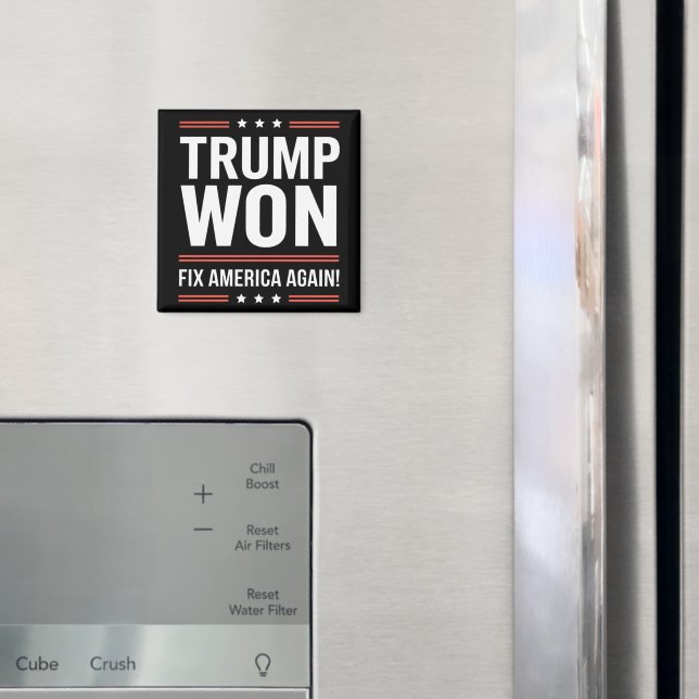 Trump Vann MAGA Trump Vinnare 2024 Återställ Ameri Magnet (In Situ (Fridge))