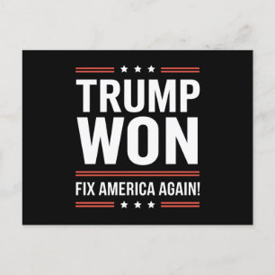 Trump Vann MAGA Trump Vinnare 2024 Fixa Amerika Ig Vykort