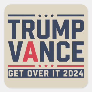 Trump vann presidentvalet 2024 President Trump Van Fyrkantigt Klistermärke