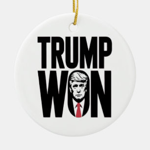 Trump Vann Trump Vance Val Tal President Anförande Julgransprydnad Keramik