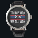 Trump Vann Vi Alla Vann 2024 USA Flagga Trump Vann Armbandsur<br><div class="desc">Trump Vann Vi Alla Vann 2024 USA Flagga Trump Vann</div>