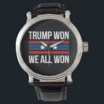 Trump Vann Vi Alla Vann 2024 USA Flagga Trump Vann Armbandsur<br><div class="desc">Trump Vann Vi Alla Vann 2024 USA Flagga Trump Vann</div>