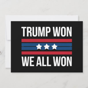 Trump Vann Vi Alla Vann 2024 USA Flagga Trump Vann Inbjudningar