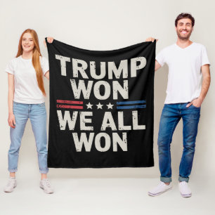 Trump Vann Vi Alla Vann President 47 USA Fleecefilt