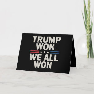 Trump Vann Vi Alla Vann President 47 USA Tack Kort