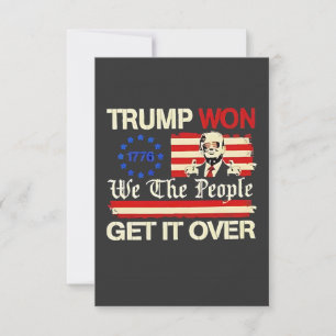 Trump Vann Vi Folket Får Det Över Inauguration Tack Kort