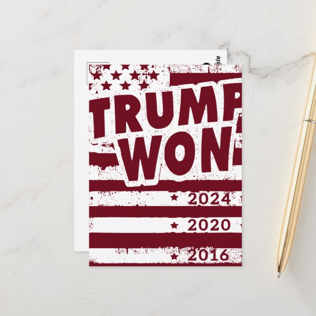 Trump Vann Vykort (Fram/Back In Situ)