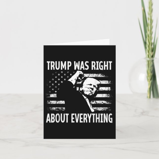 Trump var Höger om allt lustigt amerikanskt FlL Kort (Framsida)