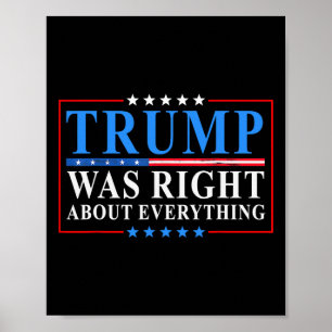 Trump Var Rätt Om Allt Roligt Amerikansk Flagga Poster