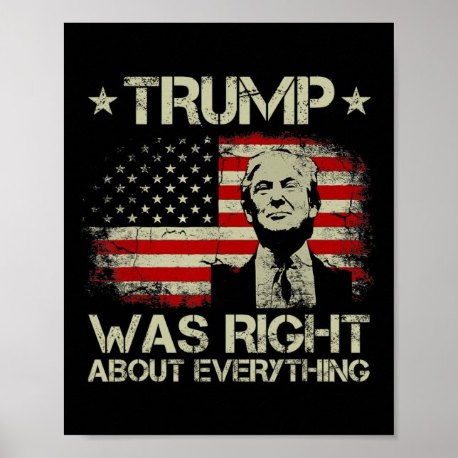Trump Var Rätt Om Allt Roligt Trump Ameri Poster (Framsidan)