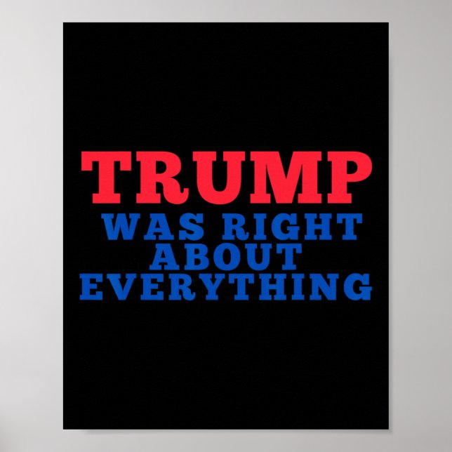 Trump Var Rätt Om Allting _2  Poster (Framsidan)