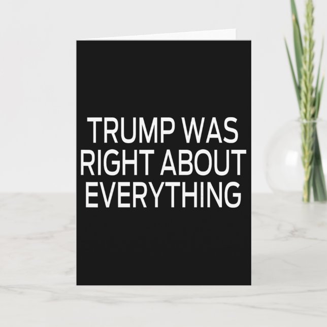 Trump Var Rätt Om Allting _5  Kort (Framsida)