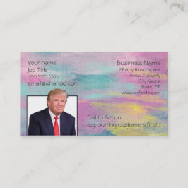 Trump vattenfärg visitkort