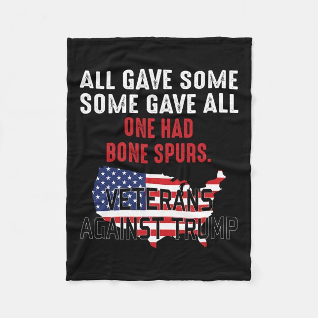 Trump Veterans against Trump Fleecefilt (Framsidan)