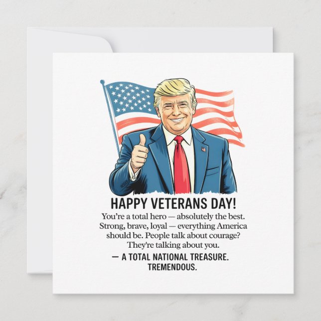 Trump Veterans Day Julkort (Framsida)