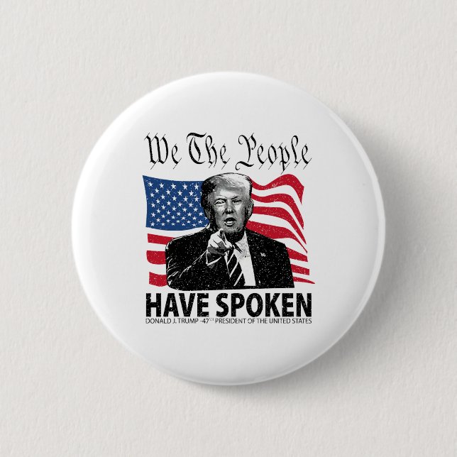 Trump vi har talat knapp (Framsida)
