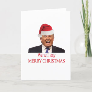 Trump: Vi säger God jul Helgkort