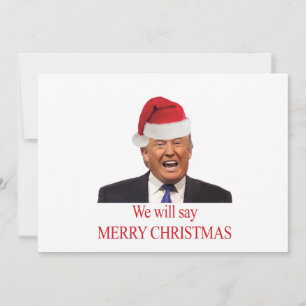 Trump: Vi säger God jul Julkort