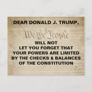 Trump Vi the People Checkand Balances Impeach Vykort