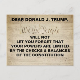 Trump Vi the People Checkand Balances Impeach Vykort