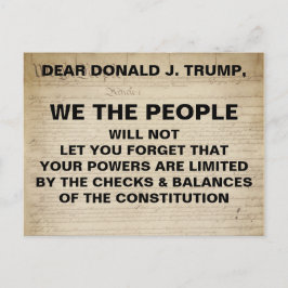 Trump Vi the People Checks and Balances Resistance Vykort