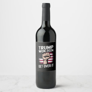 Trump Vi Von Wins Inviguration 47 USA:s president Vinflaska Etikett