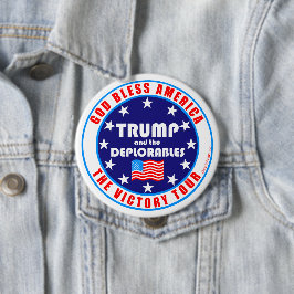 Trump Victory Tour Välsigna dig America Patriotic Knapp