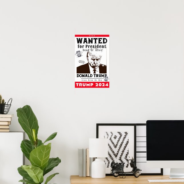 Trump: Vill du ha president död eller död? Poster (Hemmakontoret)