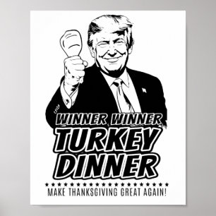 Trump Vinnare Rolig Vinnare Turkiet Middag Tackgiv Poster