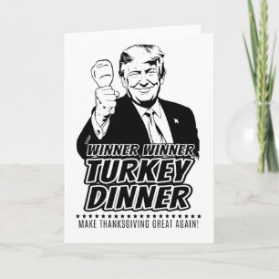 Trump Vinnare Roligt Vinnare Turkiet Middag Thanks Kort