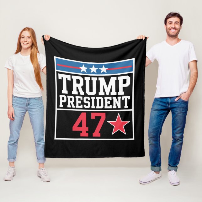 Trump vinner 2024 års val Trump vann 2024 Fleecefilt (På plats)