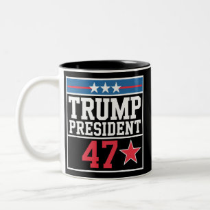 Trump vinner 2024 års val Trump vann 2024 Två-Tonad Mugg