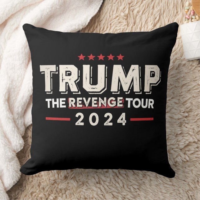 Trump Vintagen Revenge Tour 2024 Kudde (Filt)