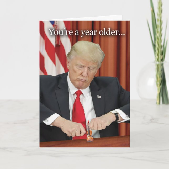Trump Violin Birthday Humor Card Kort (Framsida)
