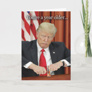 Trump Violin Birthday Humor Card Kort