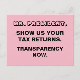 Trump Visa Oss Dina Skattedeklarationer Transparen Vykort