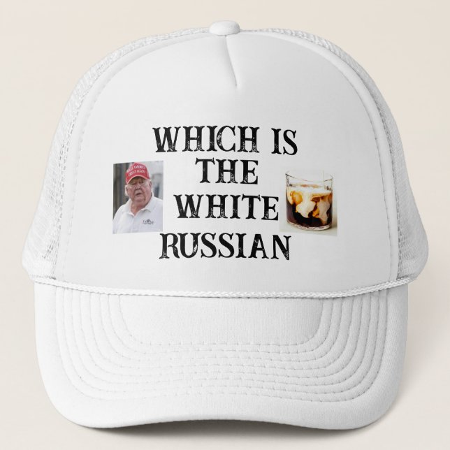 Trump/vit rysk Truckerkeps (Framsida)