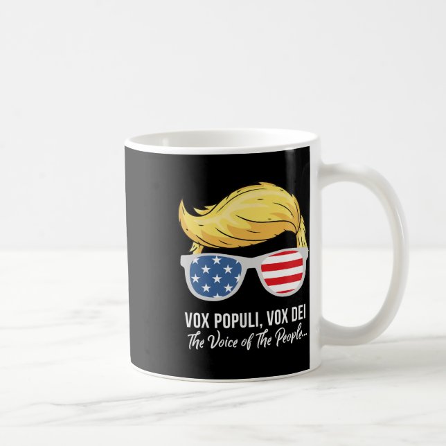 Trump Vox Populi Vox Dei Folkets Röst Välj Kaffemugg (Höger)