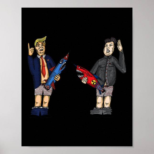 Trump Vs. Kim Jong-un 2020 Whose Rocket Is Bigger  Poster (Framsidan)
