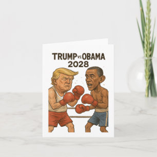 Trump Vs Obama 2028 Boxing Match Funny Kort