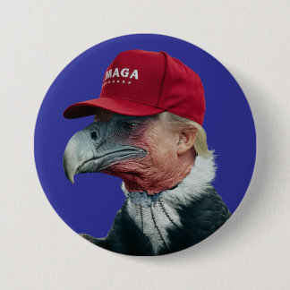 Trump Vulture Button Knapp
