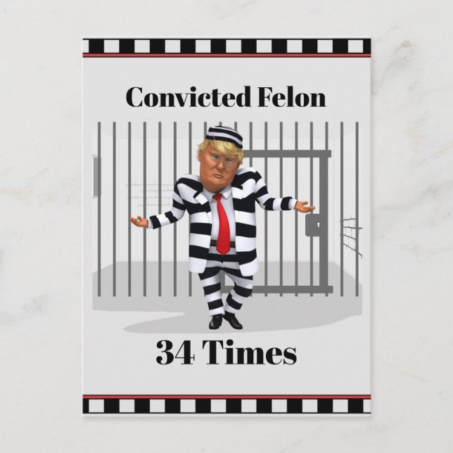 Trump-vykort för felon-fällning vykort (Framsida)