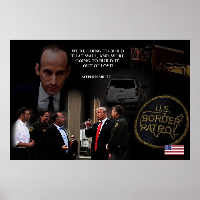 Trump Wall of Kärlek Stephen Miller Poster (Framsidan)