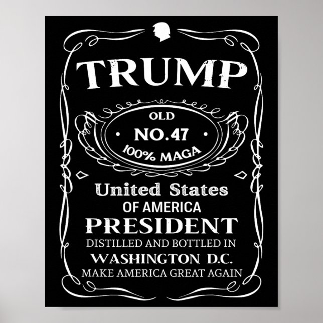 Trump Whiskey Poster (Framsidan)