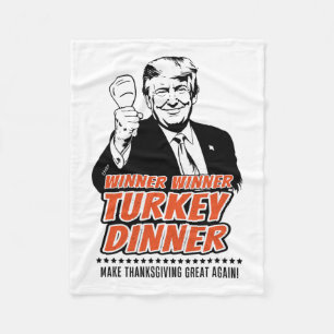 Trump Winner Funny Winner Turkiet Middag Thanksgiv Fleecefilt