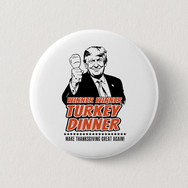 Trump Winner Funny Winner Turkiet Middag Thanksgiv Knapp (Framsida)