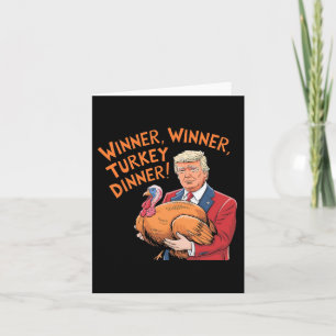Trump Winner Funny Winner Turkiet Middag Thanksgiv Kort