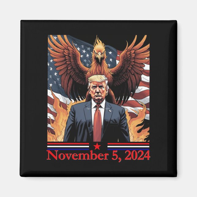 Trump Wins 2025 PSöta Ss Cute Ssnix Stigning från Magnet (Framsidan)