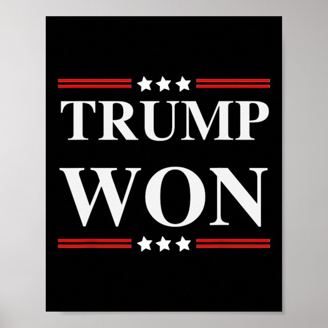 Trump Won 2020 Val Poster (Framsidan)
